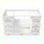 Base de meuble-lavabo blanc 60 po avec rangement à fermeture en douceur 60 po