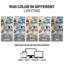 Tapis bleu / gris / ivoire Rooshi-33380988