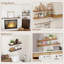 Étagères murales flottantes rustiques avec supports invisibles - ensemble de 2, tablettes murales en bois d'ingénierie pour chambre à coucher, cuisine, salle de bain, salon - solution de rangement durable et élégante-154618851