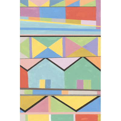 Flag Structure II 1 Piece Wrapped Canvas Painting
