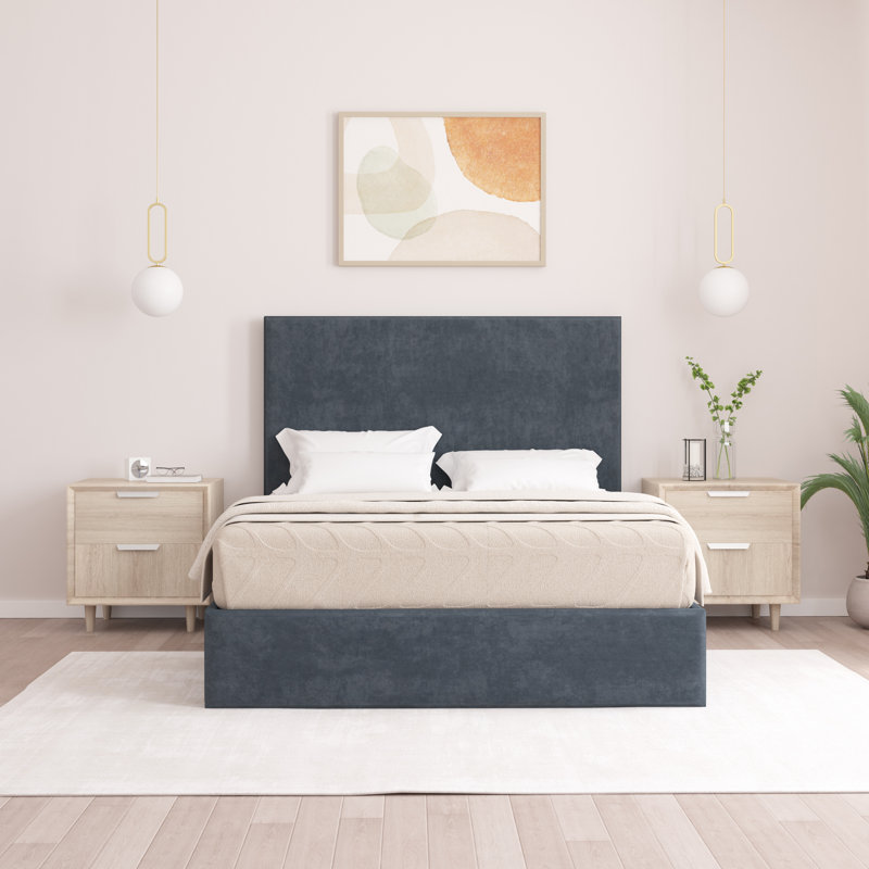 Bibian Upholstered Ottoman Storage Bed, Single (3'), Charcoal