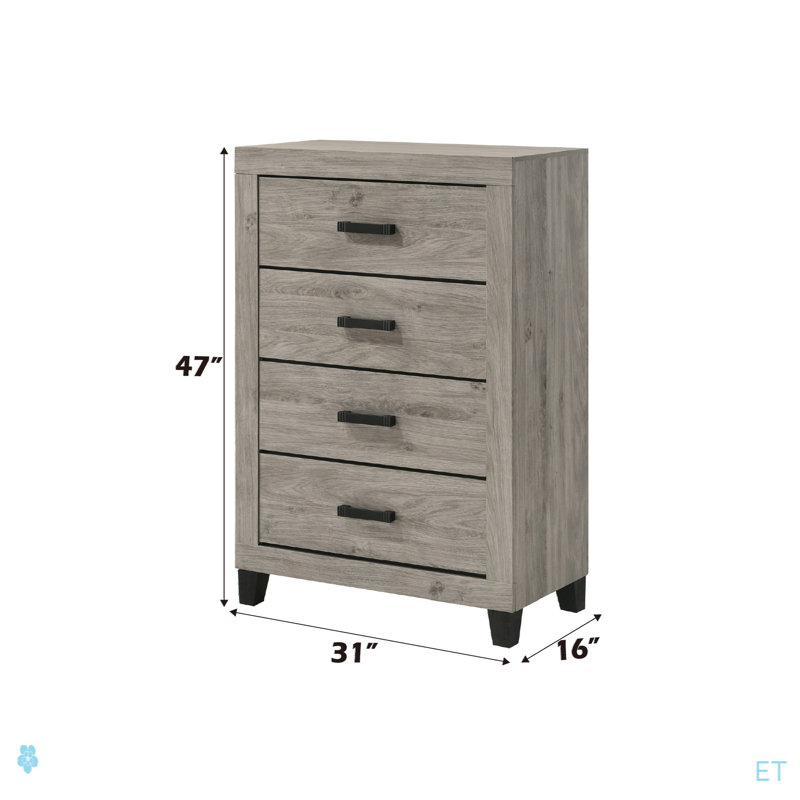 Commode à finition gris clair