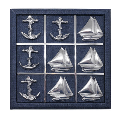 Faux Grass Cloth Tic Tac Toe Set