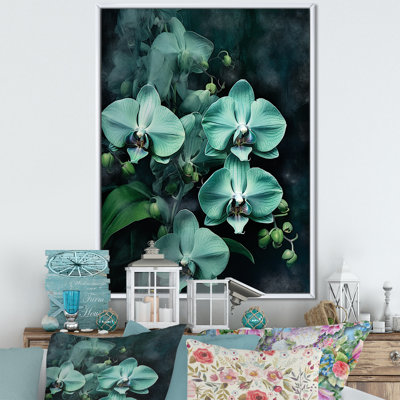 Fantaisie, orchidée verte, paysages de rêve
