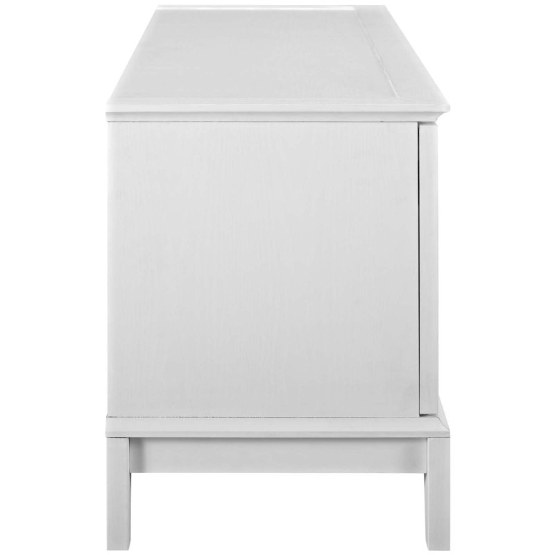Meuble télé 47 po Isle, Laque blanche
