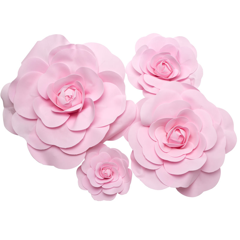 Glam Plants & Flowers Wall Decor on Foam, 21" H x 21" W x 1.19" D, Pink