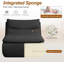  Large Chenille Bean Bag Chair With Matching Ottoman Ergonomic Indoor Relaxation Furniture, Beige-212760693