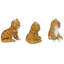 Mini triplets de chatons tabby, statues de chat