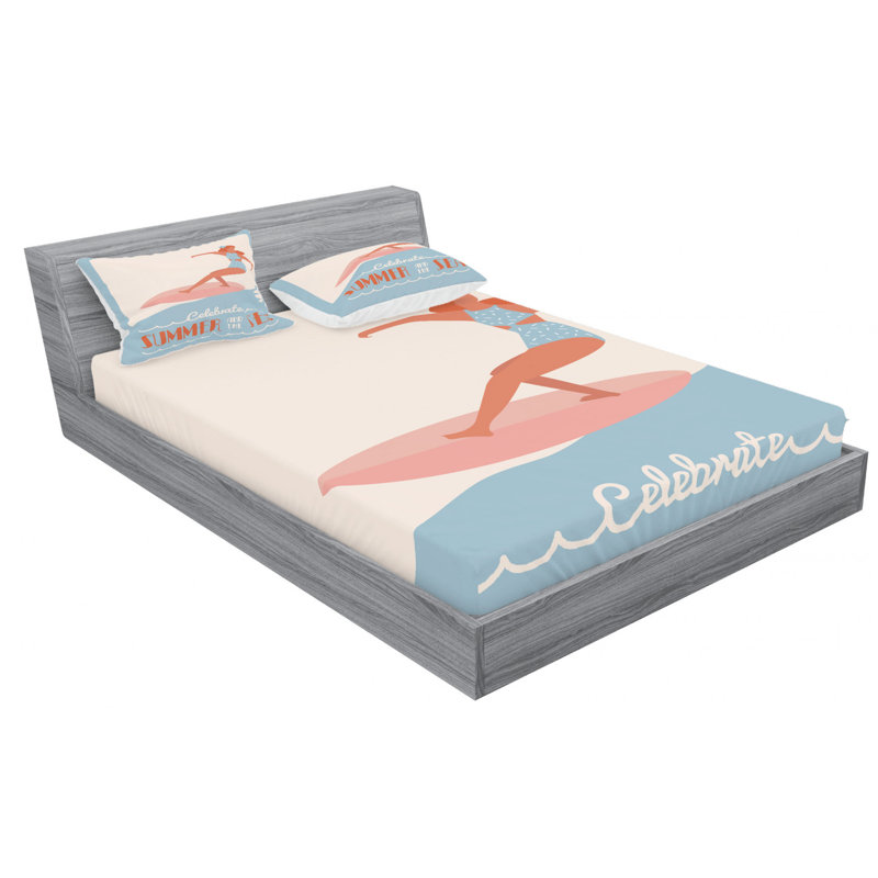 Microfiber Sheet Set, Queen Sheet Set with Fitted Sheet