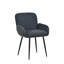Chaises de salle à manger rembourrées en chenille avec pieds en métal (ensemble de 2)-1711708229