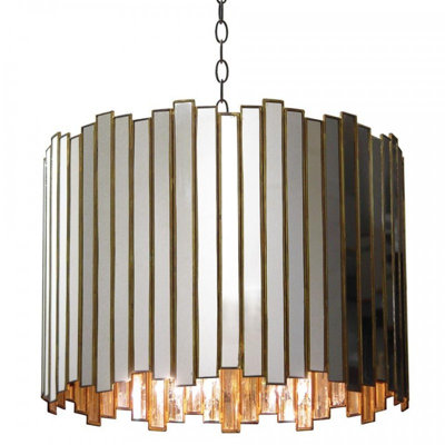 Light Shaded Drum Jeanell Oly Studio Grayson  Chandelier