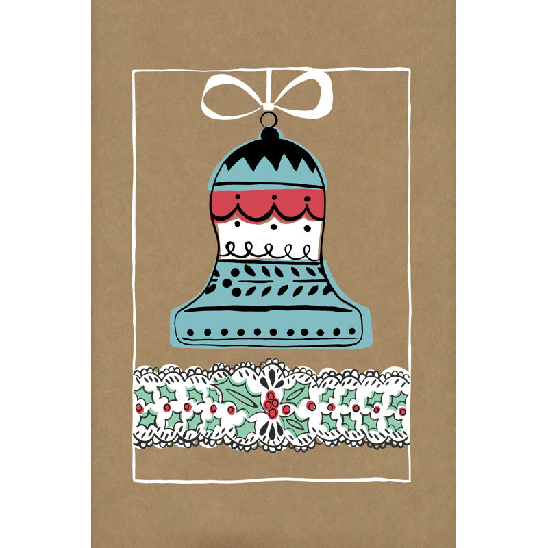 Holly Jolly Christmas II by Chariklia Zarris - Wrapped Canvas Print, 46cm H x 30cm W x 3.8cm D