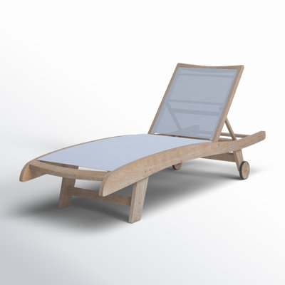 Delphi 26.5'' Outdoor Eucalyptus Chaise Lounge