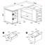 Bureau en forme de L à 3 tiroirs Tona Grey Driftwood-1156414317