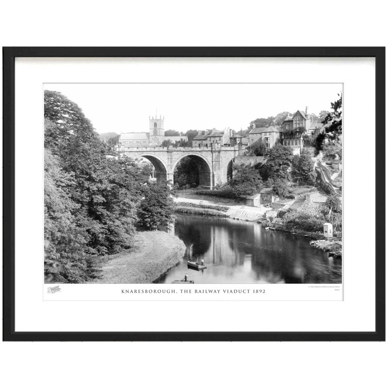 Knaresborough, The Railway Viaduct 1892 - Single Picture Frame Print, 60cm H x 80cm W x 2.3cm D