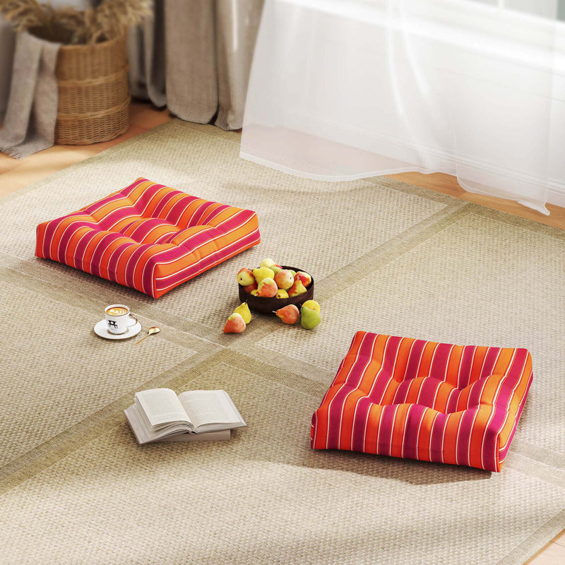 2 coussins de coussin de chaise de patio intérieur / extérieur