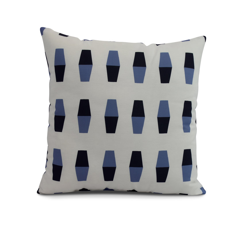 Housse et insert de coussin carré Nantucket, Bleu marine, 16 po x 1 po