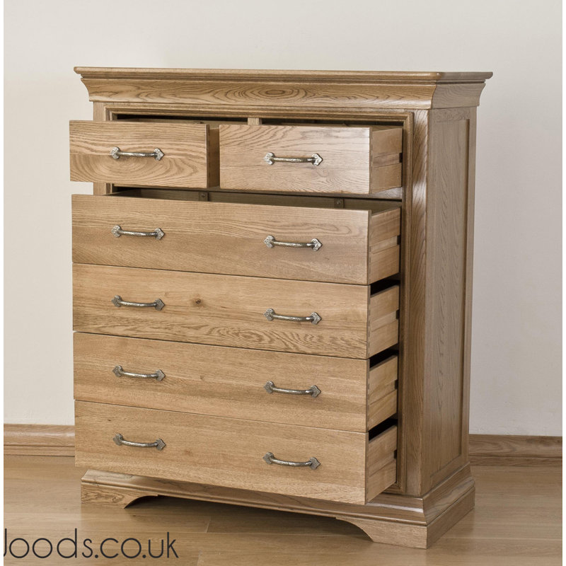 Solid Wood 100cm W 6 - Drawer Chest of Drawers