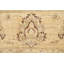 Tapis brun / beige en laine noué à la main de conception unique 8 pi 10 po x 11 pi 9 po New Age