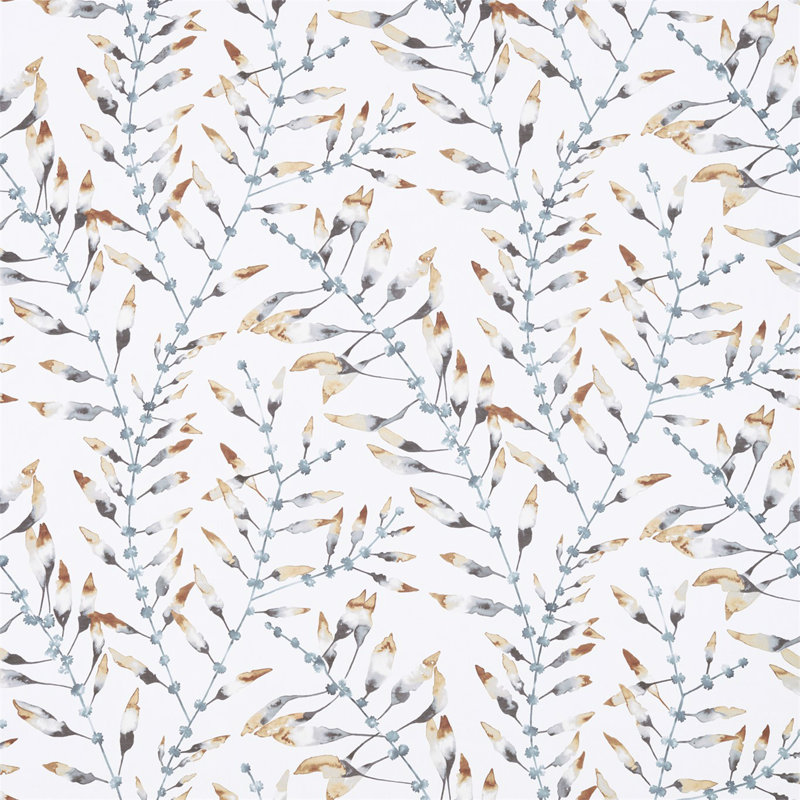 Chaconia Fabric, Amber/Slate
