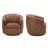 Seraphina Top Grain Leather Swivel Barrel Chair-1300837790