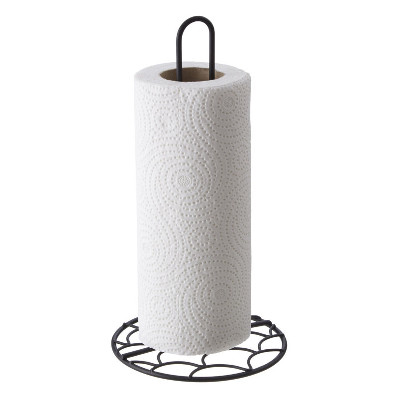 Metal Paper Towel Holder, Black