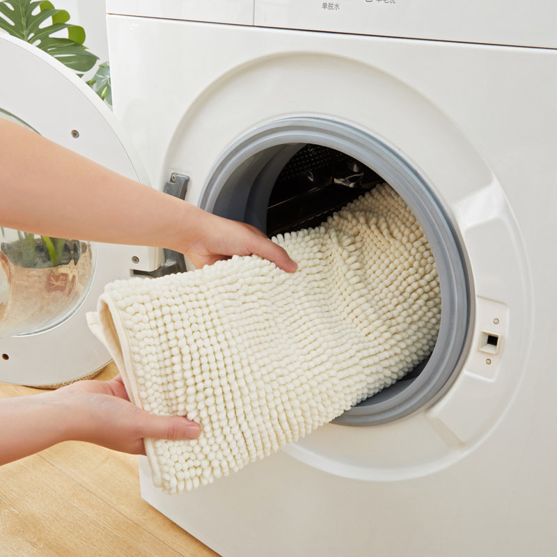 Ultra-Soft Non-Slip Absorbent Bathroom Rug, 40cm W x 60cm L, Cream