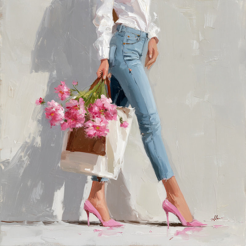 «Spring Steps», art mural sur toile tendue, L 20 po x H 20 po x P 1,5 po