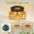 Boho 3-Light Farmhouse Rattan Ceiling Light Fixtures, 14" Flush Mount With Hand-Woven Shade