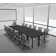 Sharlen 165.3''Wide 12FT Modular Rectangular Conference Table, Modern Seminar Table
