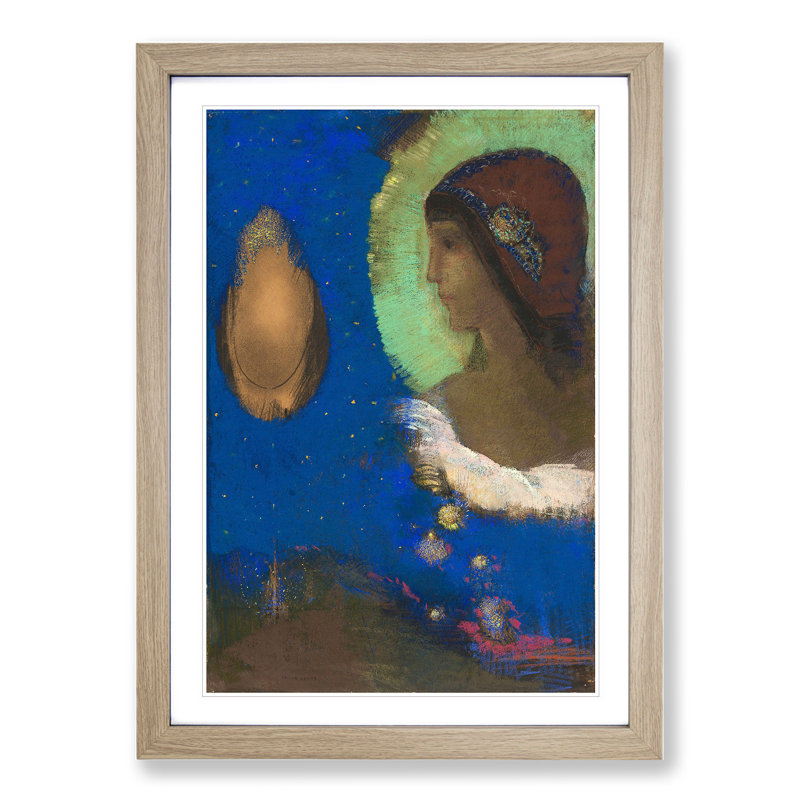 Sita by Odilon Redon - Framed Print, 36cm H x 27cm W x 2cm D, Oak Framed