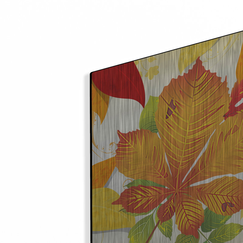Art mural luxueux en métal «Flag 1» par Jean Plout, 16 po x 24 po, 16 po x 24 po