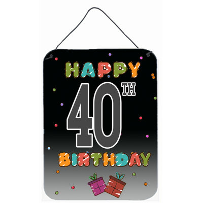 « happy 40th birthday » par denny knight, plaque d’art textuel
