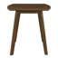 Ensemble de tables basses 3 pièces avec deux tables de bout, rectangulaire, bois massif, finition brune