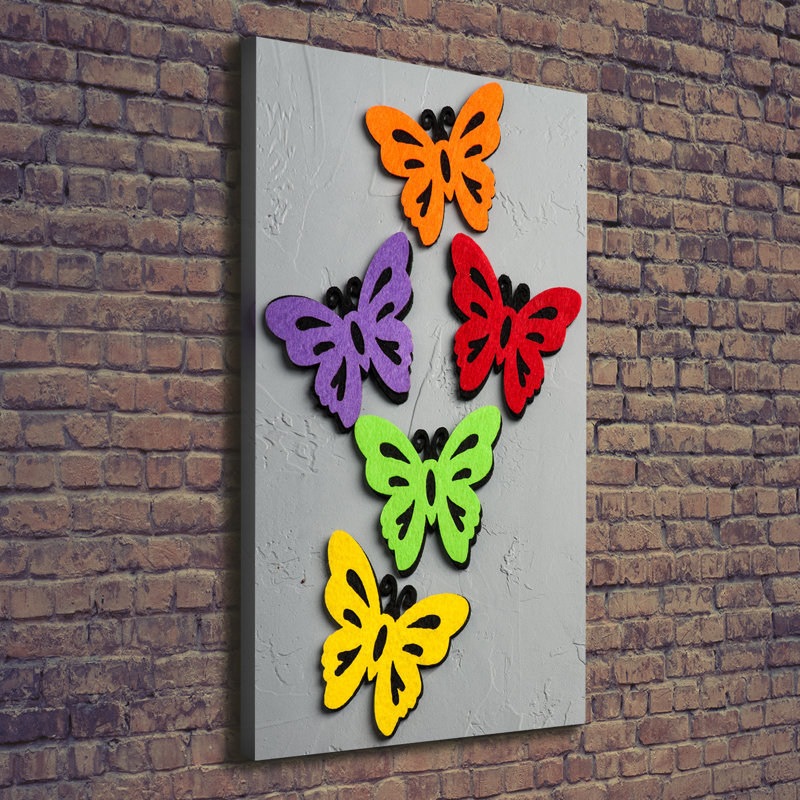 Colourful Butterflies - Wrapped Canvas Print
