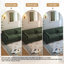 Canapé modulaire rembourré en velours côtelé 4 pièces avec dossier coussiné et repose-pieds amovible Maelina-107665255