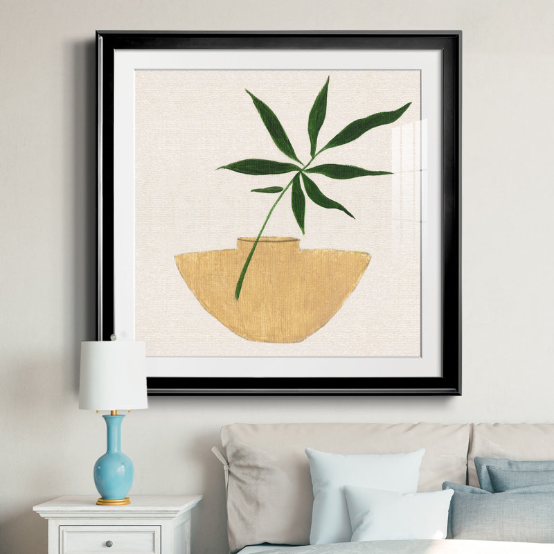 Simple Nature I - peinture encadrée, H 30,5 po x l 30,5 po x P 1,5 po, Toile encadrée noire
