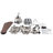 60 Inch 8 Blades Retro Ceiling Fan Light With Remote Control and Timing Function 6 Speeds