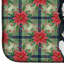 Black and White Alaskan Malamute Christmas PoinsettIas Dish Drying Mat-119904658