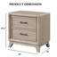 Table de chevet style transitionnel 1pc