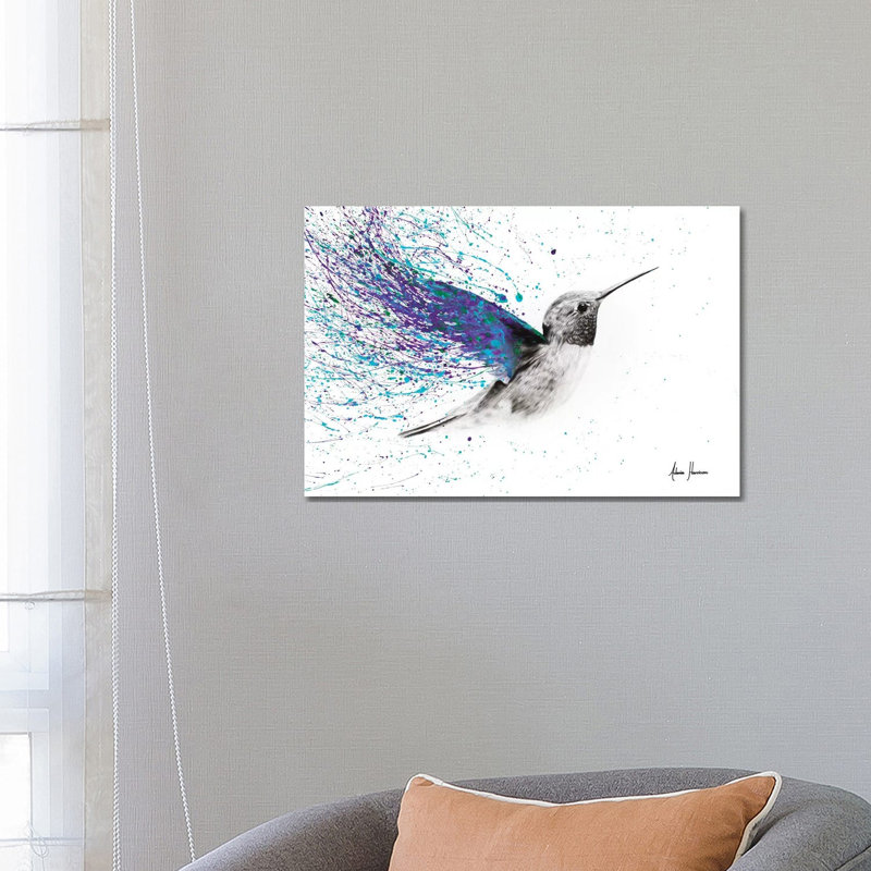 Hummingbird Garden by Ashvin Harrison - Wrapped Canvas Painting, 66.04 cm H x 45.72 cm W x 1.91 cm D