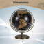 Globe terrestre noir 9 pouces 9 pouces avec globe en métal