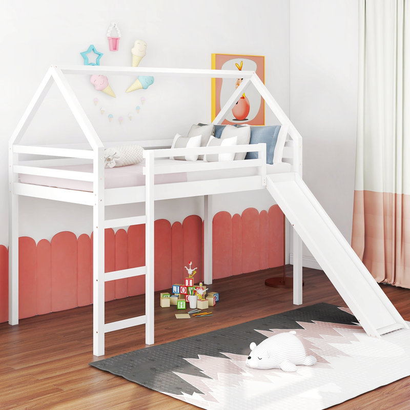 Hallye Bed, Twin, White