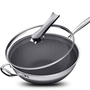 Premium COOK KING 9.5 Triply Stainless Steel Dual-honeycomb Nonstick Frying  Pan PFOA Free, Healthy Cooking Guaranteed 