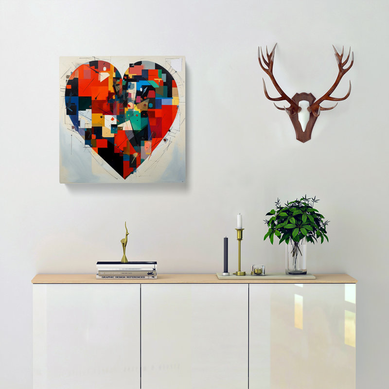 Anatomical Heart Suprematism No.2 - Wrapped Canvas, 50cm H x 50cm W x 3cm D