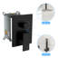 Matte Black Ceiling Shower Unit: 12" Square Rainfall, Handheld & Tub Spout Apparatus: 12 Inch Mount,