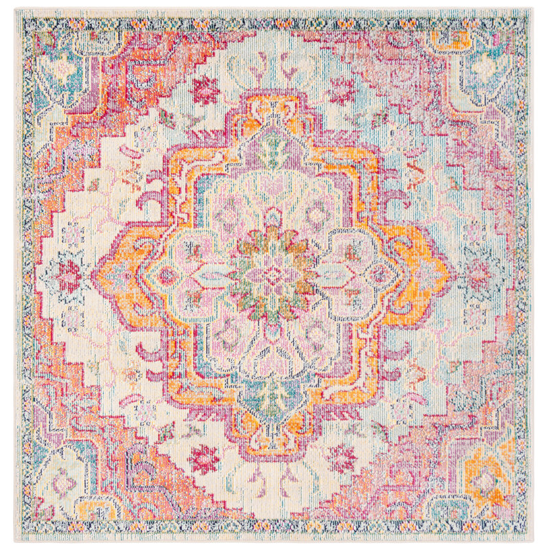 Gonzalez Crystal Performance Oriental Rug, Square 10'