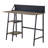 Rustic Oak And Black 2-Shelf Writing Desk With H-Shaped Base