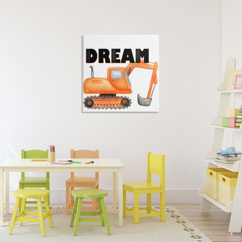 «Dream with Orange Excavator», design par Kim Allen