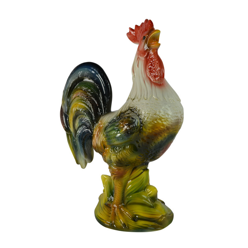 Large Ceramic Statue Figurine Rooster 17” Tall